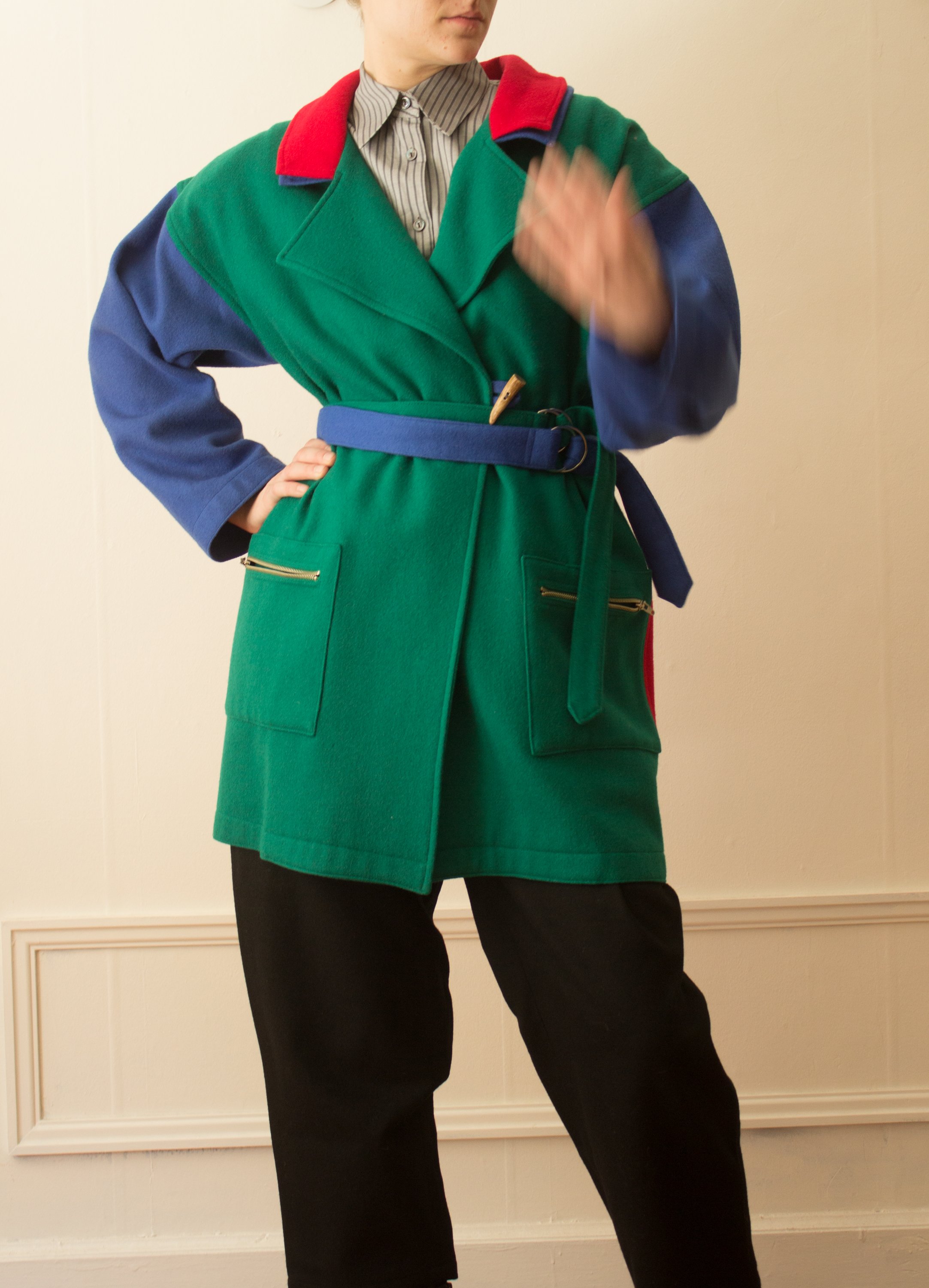1985 Jean-Charles de Castelbajac Ko & Co Wool Appliqué Moto Jacket